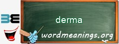 WordMeaning blackboard for derma